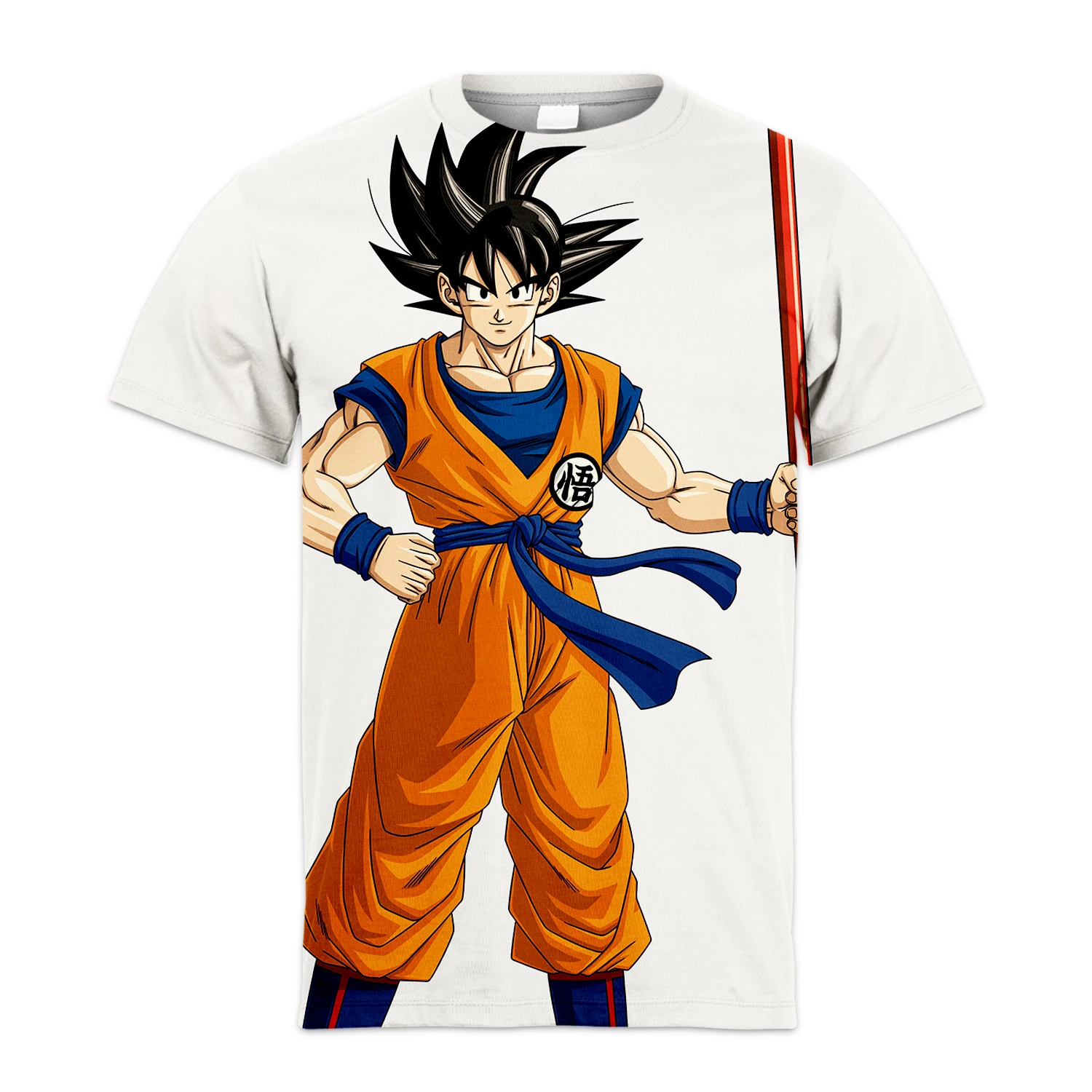 

Two Yuan Series Animation Cartoon Character Pattern Seven Dragon Ball Print Design Creative Top Loose Large Size T-Shirt
