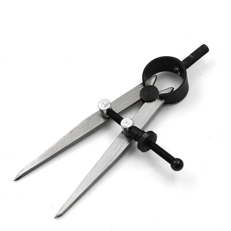Adjustable Leather Compass Lockable Carbon Steel Divider Wing Creaser DIY Leathercraft Rotating Line Scribing Gauge Caliper Tool leather tools leather craft tool kit leather craft tools leather craft tool