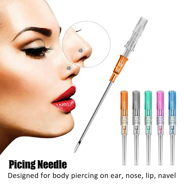 Ear Nose Piercing Needles, Usiriy 100pcs Body Piercing Kits