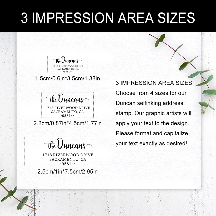 address stamp, return address stamp, 5 ink colors and 3 sizes choose DIY Business Signature Personalized Stamps