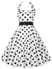 Robe d'été décontractée femmes à pois rétro Robe trapèze Pin Up Robe Vintage années 60 50 Rockabilly Robe d'été