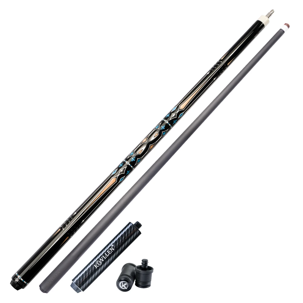 KHEALING Koolstofvezel Poolkeu, 12,9mm Kop, 3 Delen, 58 Inch, 20-22 Ounce, Professionele Break en Jump Keu voor Professionals en Amateurs