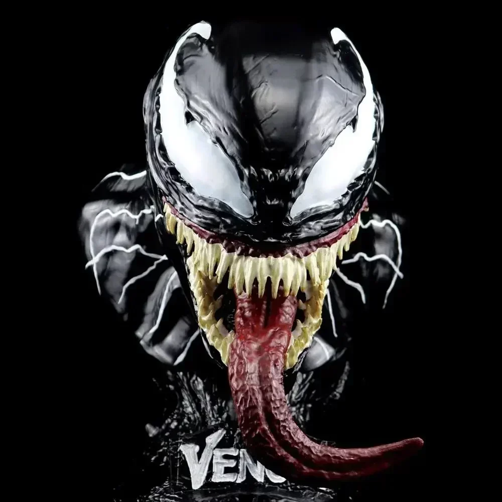 thumbnail image 1 of Figura de Marvel 1:1 Gk, busto de Venom, artesanía de resina, colección de Venom Deadly Guardian, modelo decorativo de escritorio, juguete, regalos de cumpleaños para niños, 1 of 5