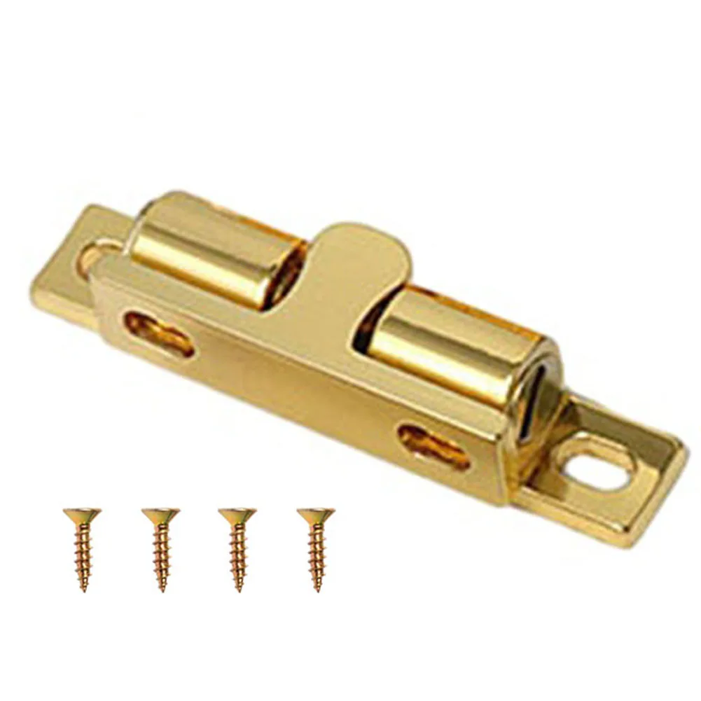 1pcs 43-70mm Cabinet Door Suction Bead Double Ball Catch Brass Latch Cabinet Touch Bead Wardrobe Switch Buckle Home Hardware door lock buckle cabinet magnetic catch