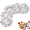 50/100PCS Repeatable Aluminum Foil Insulation Covers - Eco-Friendly Kitchen Food Covers for Bowls & Dishes Storage for Kitchen