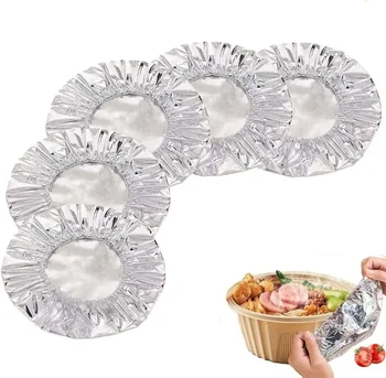 50/100PCS Repeatable Aluminum Foil Insulation Covers - Eco-Friendly Kitchen Food Covers for Bowls & Dishes Storage for Kitchen