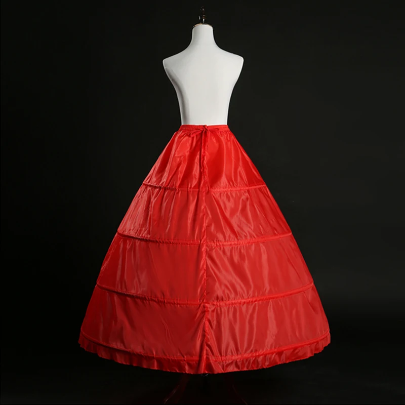 4 Hoops A-Line Petticoat Crinoline Slip Underskirt Ball Gown Wedding Dress In Stock