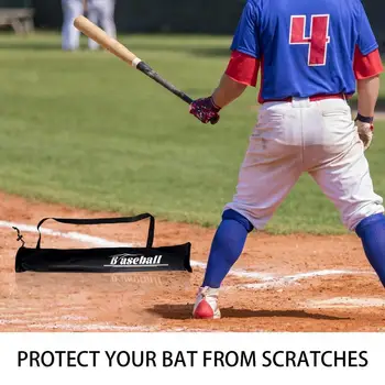 Bat Bags For Baseball Foldable Portable Tote Bag Black Thickened Shoulder Bag Baseball Supplies For Beginners Baseball Player 2