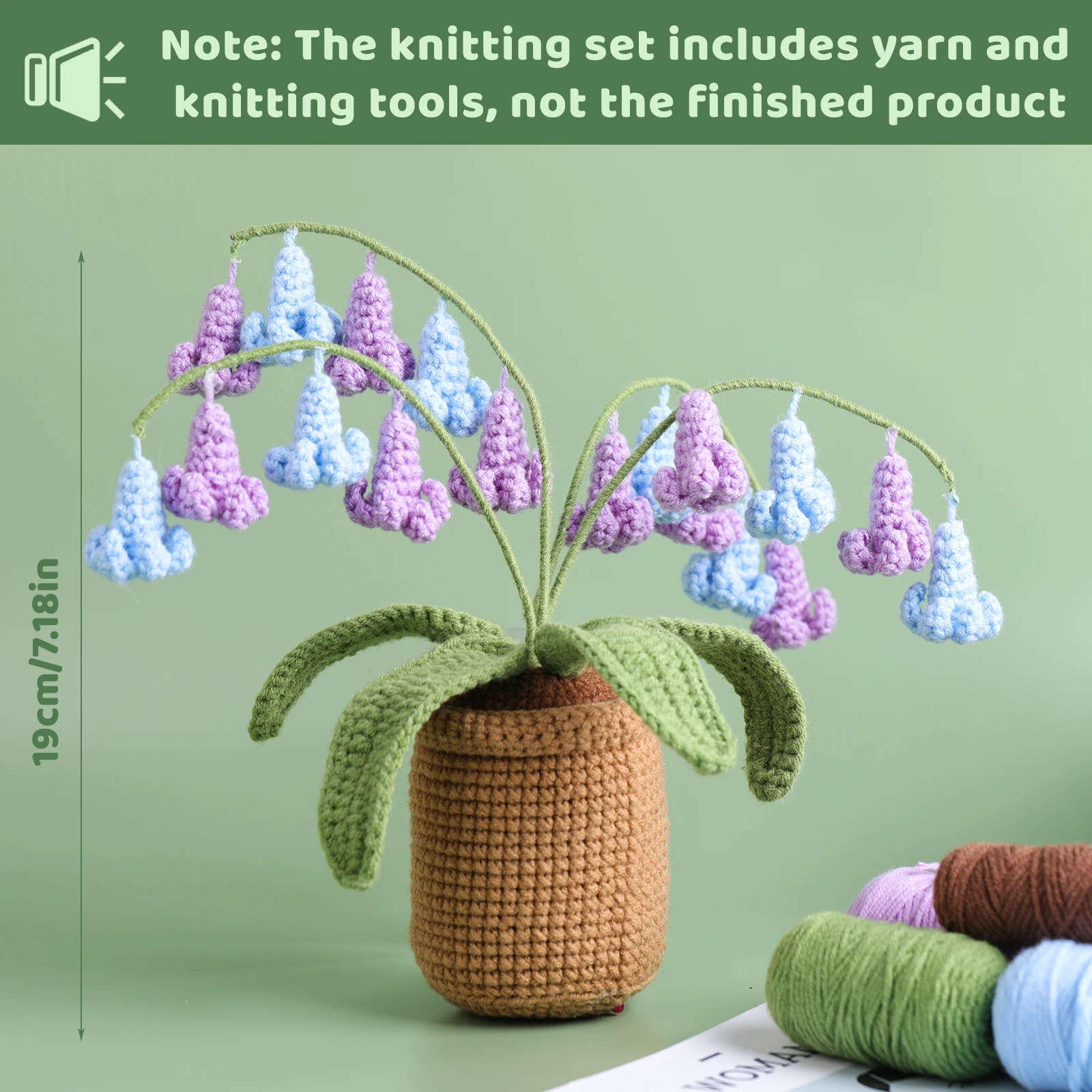 Crochet kit for beginners adults plant style