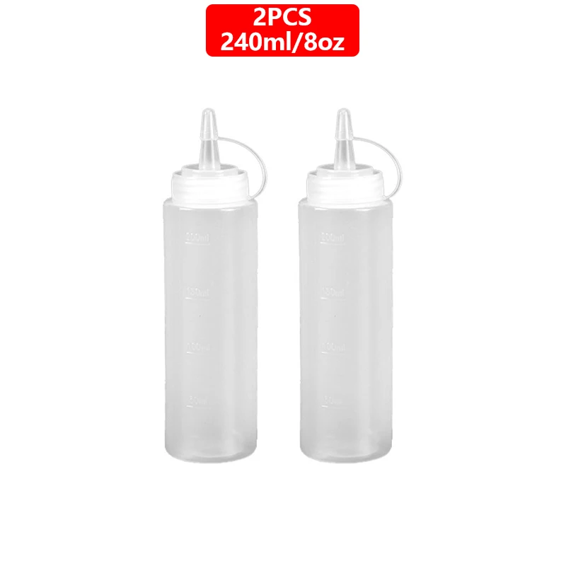 Tyatocepy 12 Pezzi di Bottiglie Condiment per Salsa da 16 Once con Tappo Rosso Bottiglia di Spremitura per Ketchup, BBQ, Salse