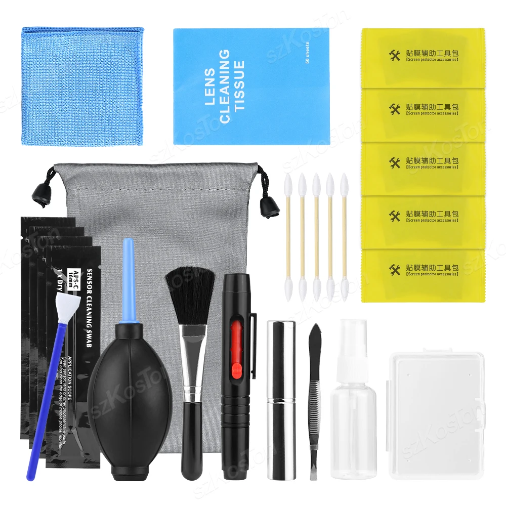Deluxe Camera Lens and Sensor Cleaning Kit for DSLR and Mirrorless Cameras