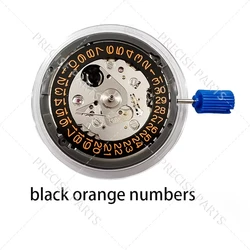 High - Accuracy Black and Orange Automatic Mechanical Watch Movement with Date Display (NH35 Movement)
