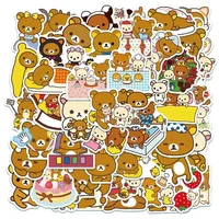 50/100PCS Kawaii Rilakkuma Bear Cute Cartoon Stickers for Guitar DIY TOY Bicycle Skateboard Laptop Luggage Decor 1
