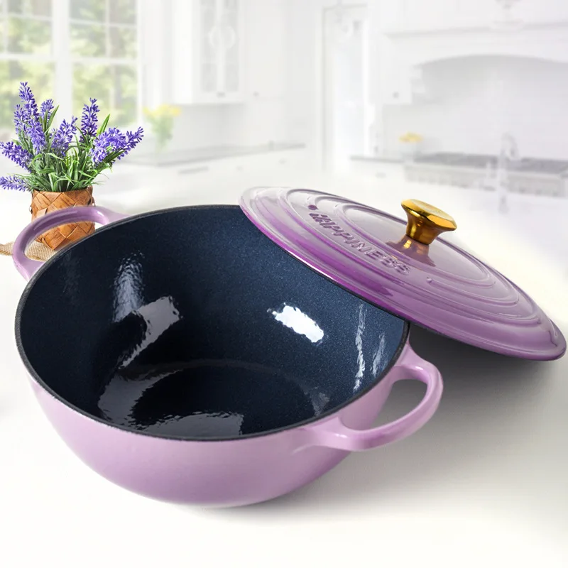 Oval cast iron casserole dish with lid - 4l