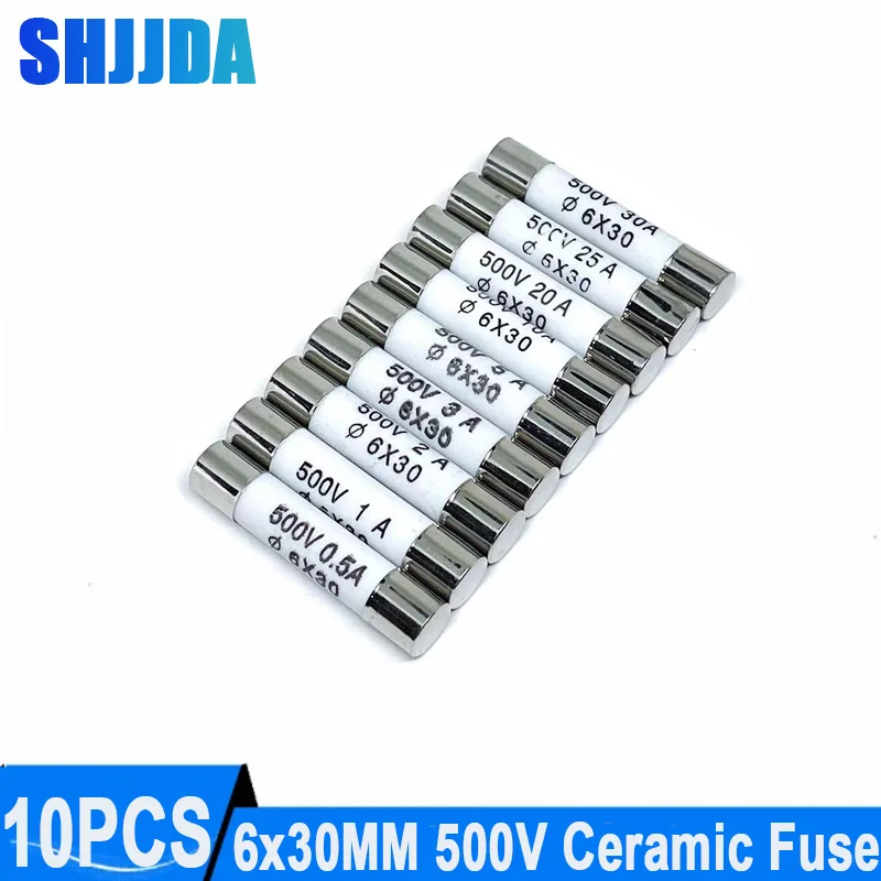 Ceramic Fuse Fast Acting Fuse 10PCS 6*30mm