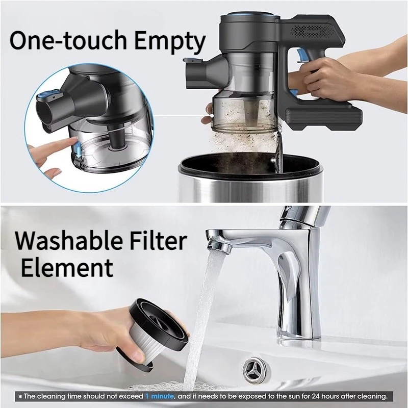 مكنسة كهربائية محمولة لاسلكية، 26 كيلو باسكال 250...