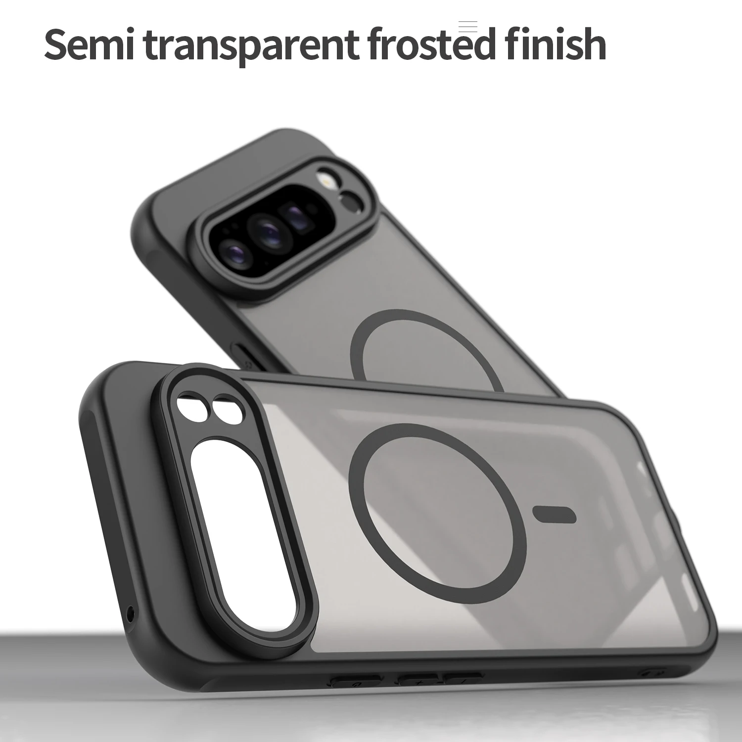 Matte Transparent Magnetic Wireless Charging Phone Case