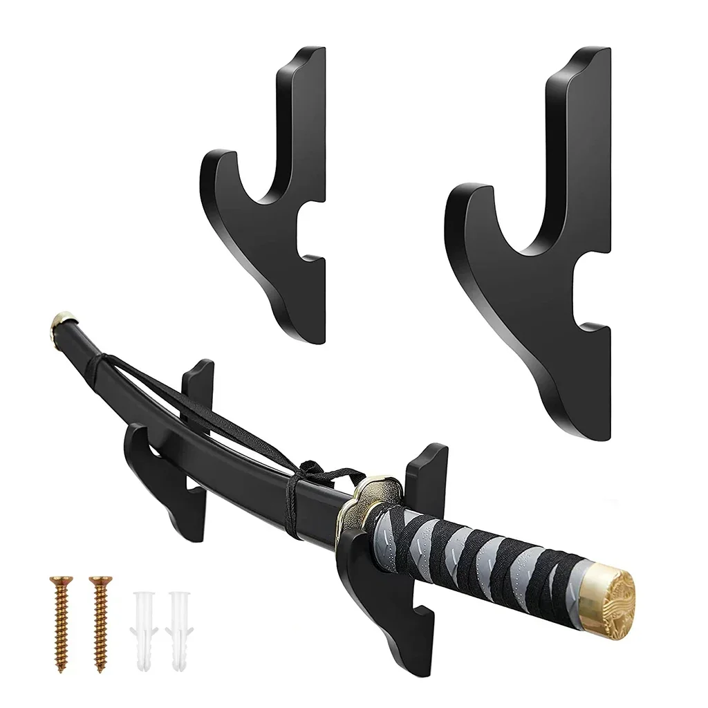 thumbnail image 2 of Ekkhysis Kylin Sword Wall Mount 3-Tier Velvet Padded Hook Katana Holder 2 of 14