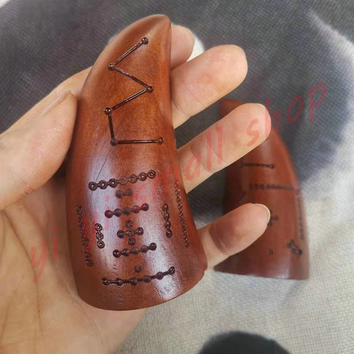 Yin Yang cup divination tool, Taoist nature, Taoist magic instrument, lightning strike, jujube wood, hetuluo book, holy divinati 5