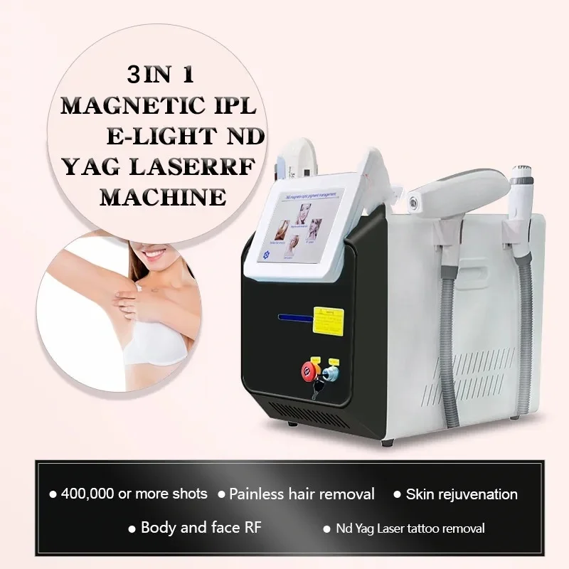 2024 Factory Sale 3 in 1 360 Magneto OPT SR+IPL Hair&Tattoo Removal NDYAG 532nm 1064nm 1032nm Skin Rejuvenation Beauty Machin 2024 new hair remove ice platinum 3 wavelength 808 diode laser 808nm hair removal machine 808 remov machin remover for home use