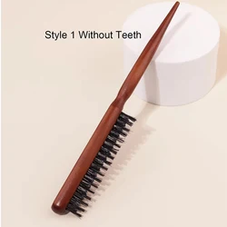 Professional Wooden Handle Hair Brushes with Natural Bristles - Set of 2 (3)