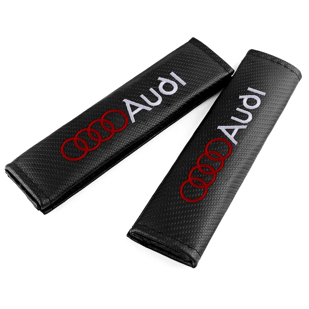 1/2 Stück Autosicherheitsgurt-Abdeckung Schulterprotektor Polster Zubehör für Audi Sline A3 A4 B8 A5 A1 A2 A6 Q3 Q5 Q7 – Detail 4