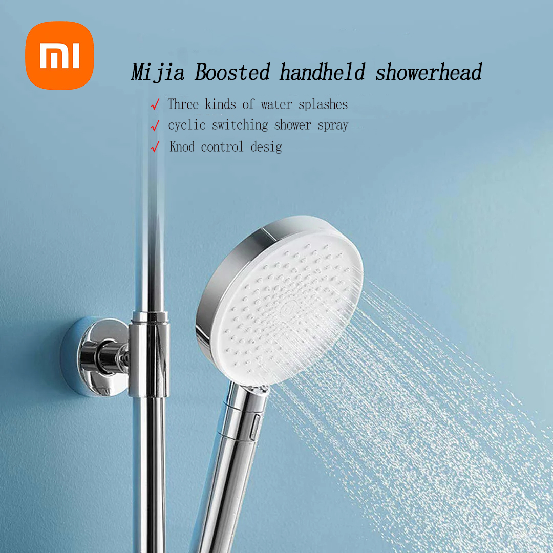 Mijia pressurized hand-held shower 3 kinds of rain enjoyment Low-noise water inlet technology Grade 10 electroplating