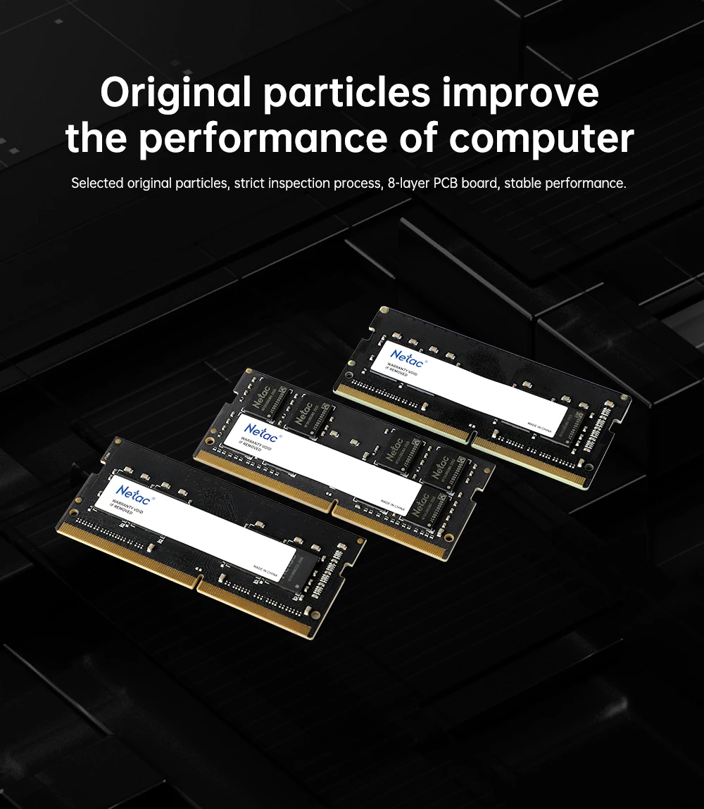 Description Picture 3 of itemNetac Memoria Ram DDR4 16GB 4GB 8GB 2666mhz 3200mhz RAM 260-pin for Laptop Notebook Memory rams DDR4L 1.2V RAM