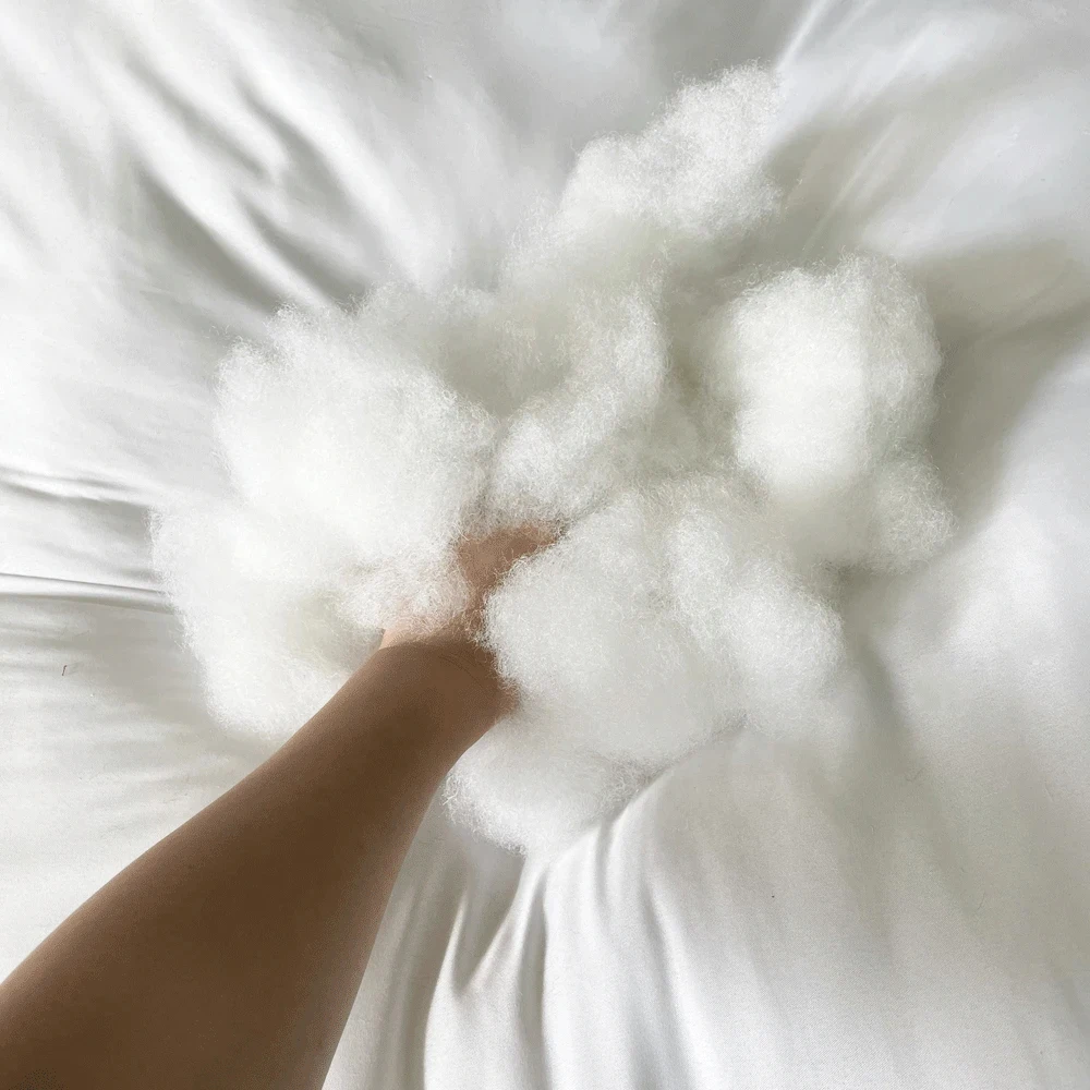 PP Cotton Polyester High-elasticity Eco 3D Hollow Filler for Pillow Plush Toy Doll Bean Bag Sofa Bed Cushion 1kg pillow filler