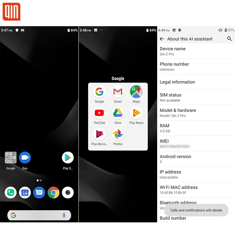 Рисунок 2 - Смартфон QIN 2 Pro на Android 5
