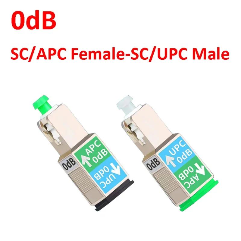 1PCS 새로운 광섬유 감쇠기 커넥터 0dB SC/APC Female-SC/UPC Male SM-9/125 광섬유 어댑터 플랜지 커플러 도매