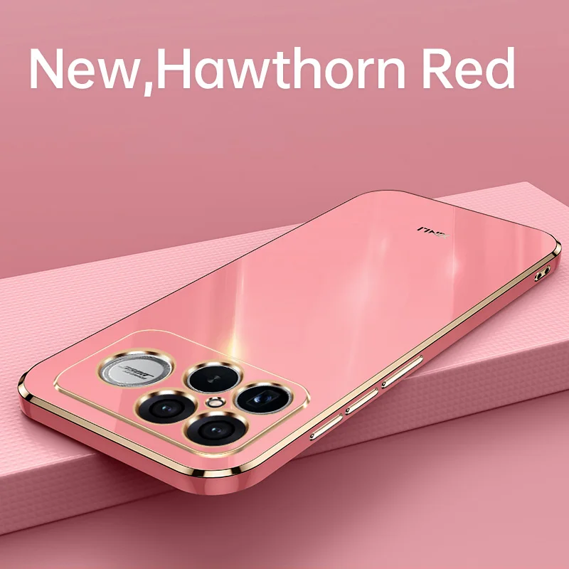 Luxury Electroplated Silicone TPU Case in Straight-Edge Design