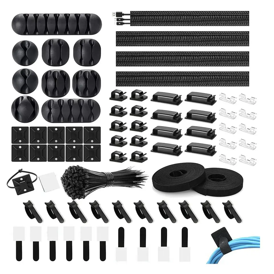 173 Piece Cable Management Organization Kit