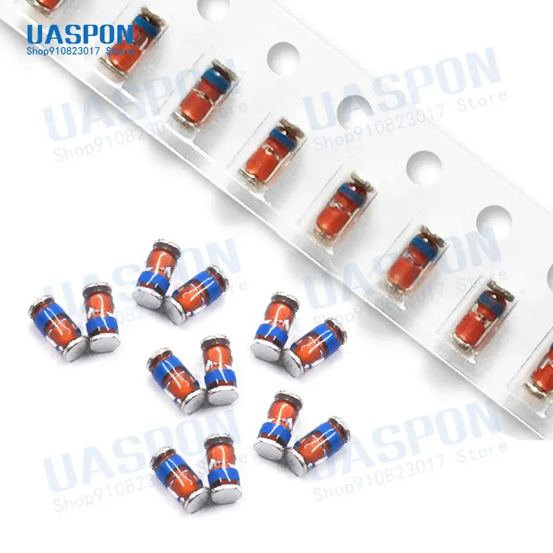 100PCS Chip Zener Diode ZMM 3V 3V3 3V9 4V7 5V1 7V5 8V2 10V 12V 15V 16V