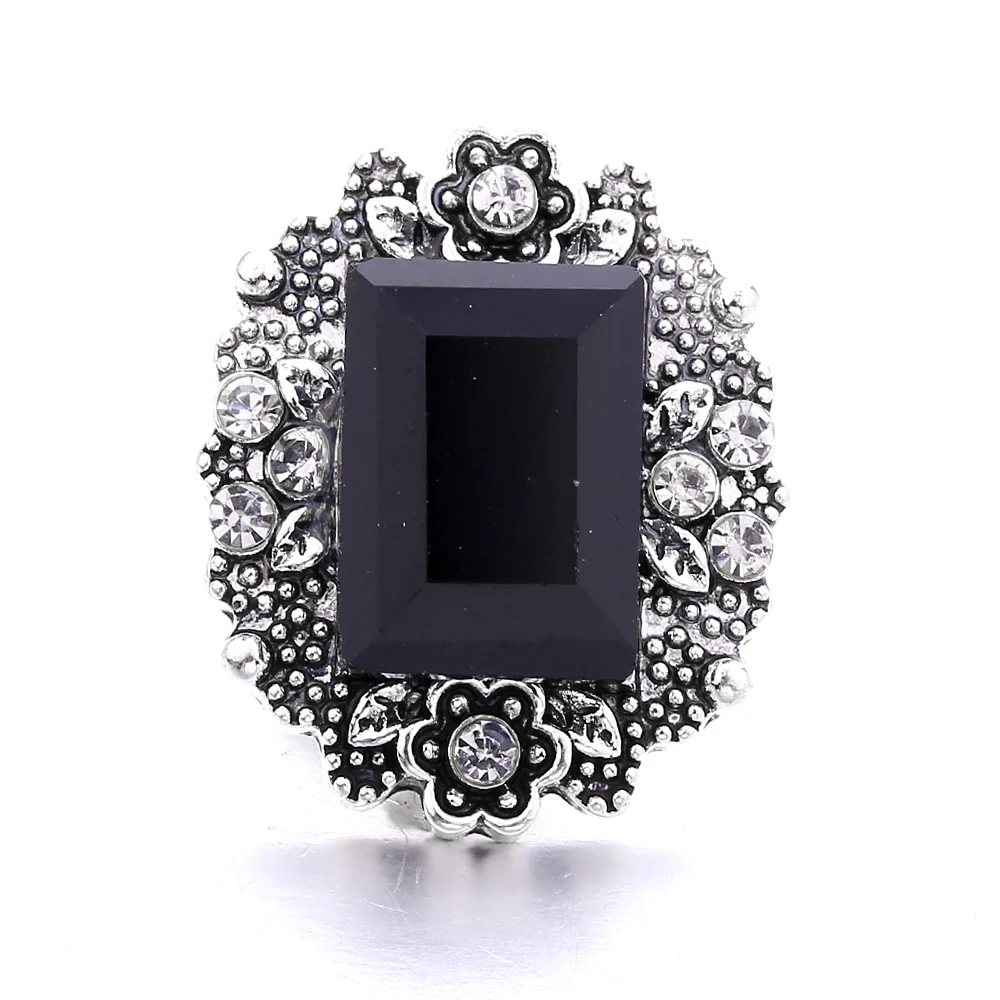 20pcs Vintage Style Snap Button Jewelry DIY Metal Black 18MM Snap Buttons Fit 18mm Snap Button Bracelet Necklace