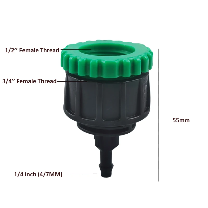 Garden Tap Y Water Splitter 1/2 3/4 To 1/4" 4/7 Hose Splitter Watering