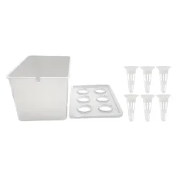 Hydroponic Grower Kit with Self - Watering Seedling Pots and Durable Cultivation Box (White)