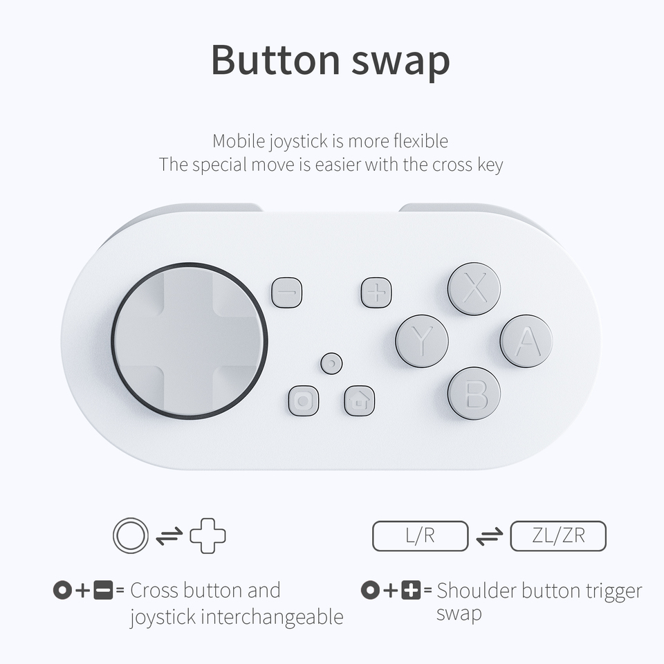 LinYuvo Mini Wireless Controller for Switch&Lite&OLED, Windows, Android and MacOS with LED Lights KS54