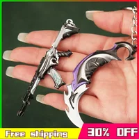 Valorant Weapon Melee Reaver Vandal Prime Karambit Butterfly Knife Peripheral Machine Gun New Style Elite Metal Keychain Toys 1