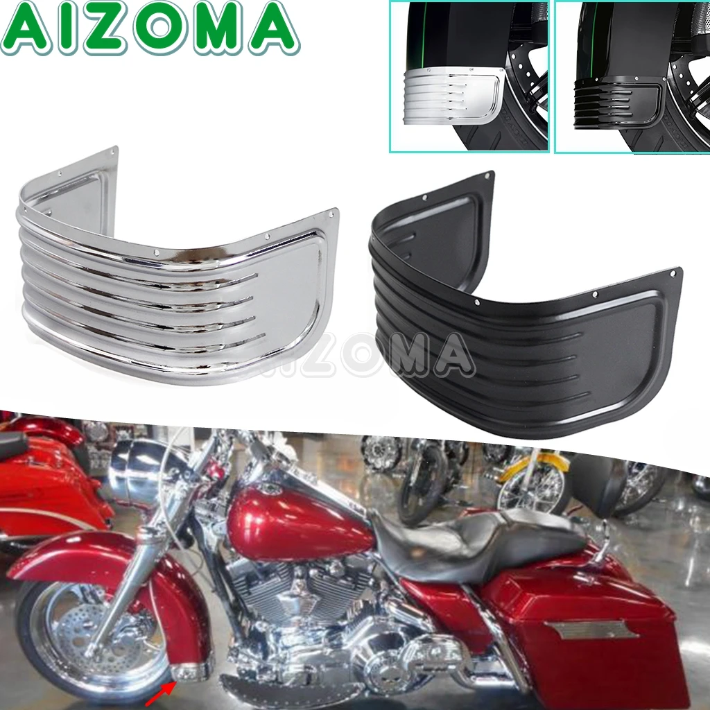 

Motorcycle Front Mudguard Extension Fender Skirt Trim Cover For Harley Touring 2014-up Road King Ultra Limited Electra Tri Glide