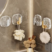 ​ ตะขอแขวนกาวใสสำหรับงานหนัก 4 ชิ้น, ไม่มีเจาะแขวนผนังเหนียวเหนียว, ห้องน้ำ/ห้องครัวตะขอสำหรับผ้าเช็ดตัว, เสื้อโค้ท, กุญแจ 2