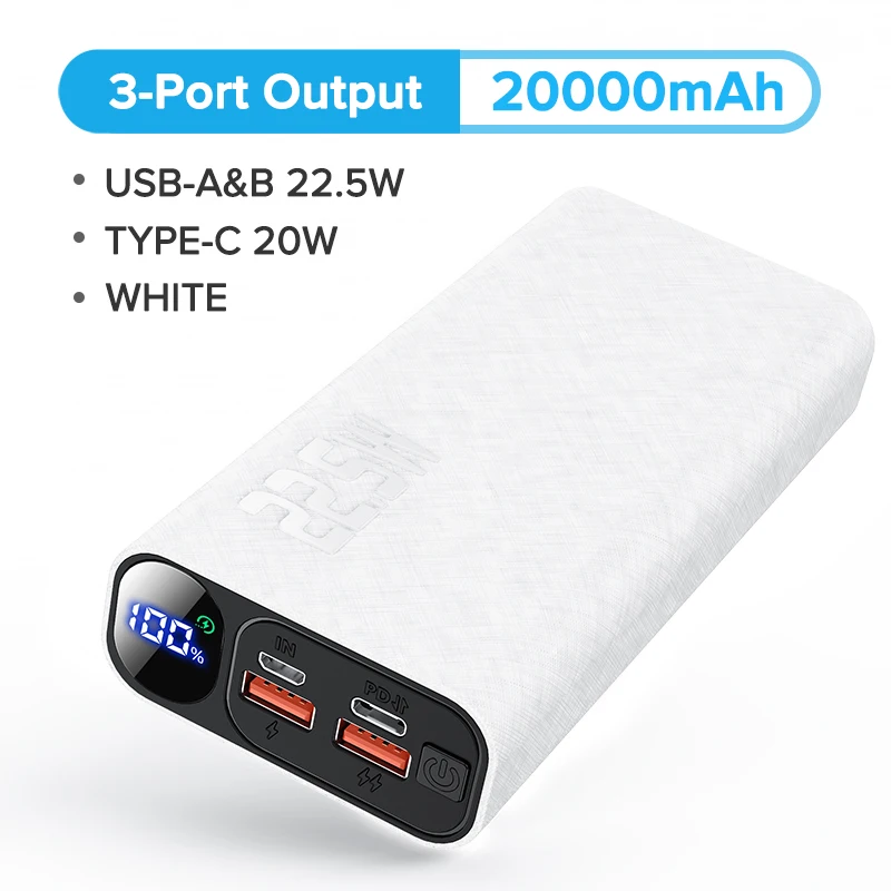 Qoovi Power Bank 20000mah Capacidad Batería Externa Grande - Temu