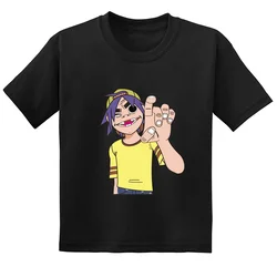 Kids' Summer Cotton T - Shirt - Gorillaz Graphic Print Casual Wear - 160 (11)