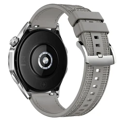 Versatile 22mm Soft Silicone Nylon Watch Strap in Black for 22mm (Gray)