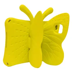 Kids  EVA Case with Cute Cartoon 3D Butterfly Stand Cover for MatePad SE 10.1 2022 (Yellow)