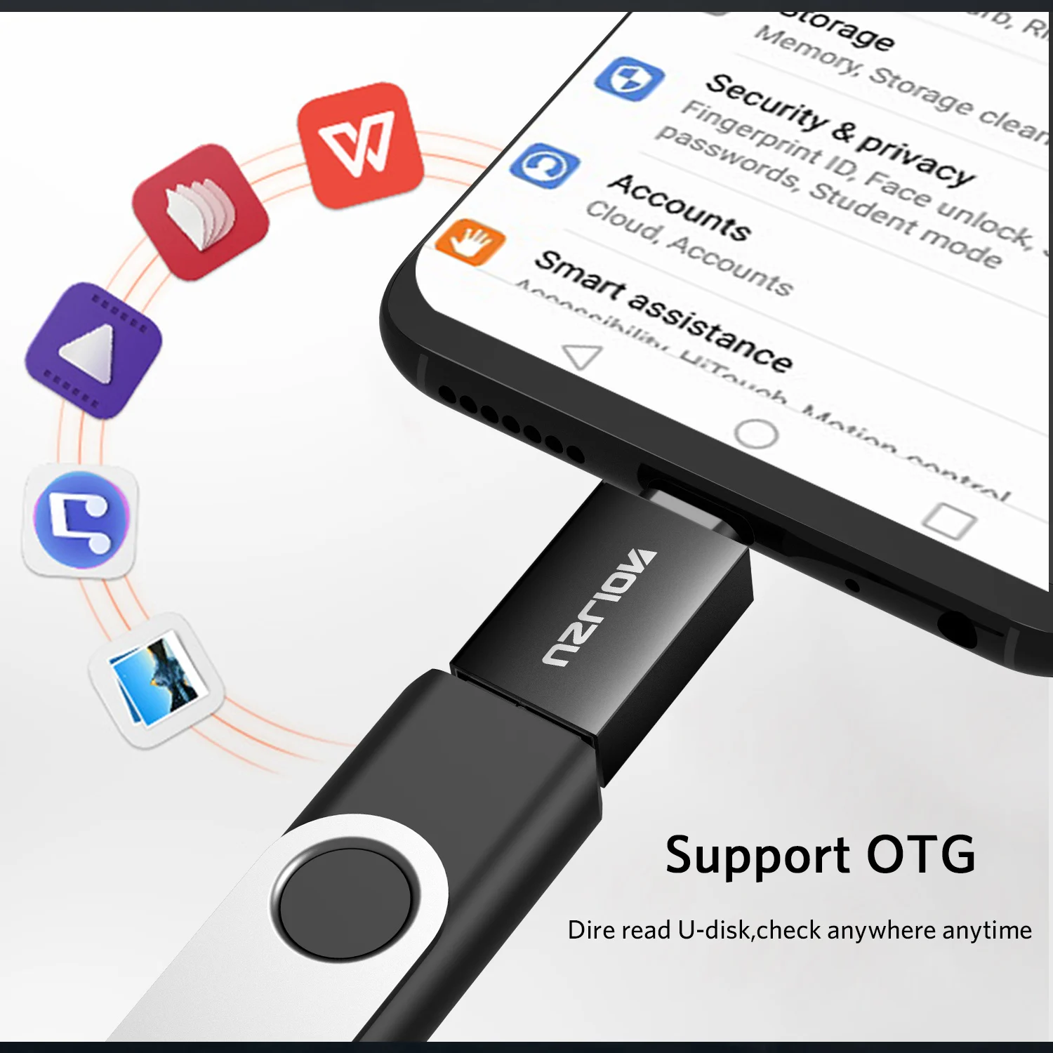 Otg adapter Usb to type c adapter USLION USB Type C to USB 3.0 Adapter OTG Mciro Cable Converters For Samsung S10 S9 S8 For Macbook C