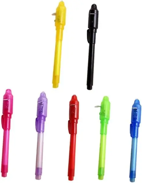 

14PCS Magic Purple 2 In 1 UV Graffiti Black Light Combo Creative Stationery Invisible Ink Pen Marker pen Highlighter Office