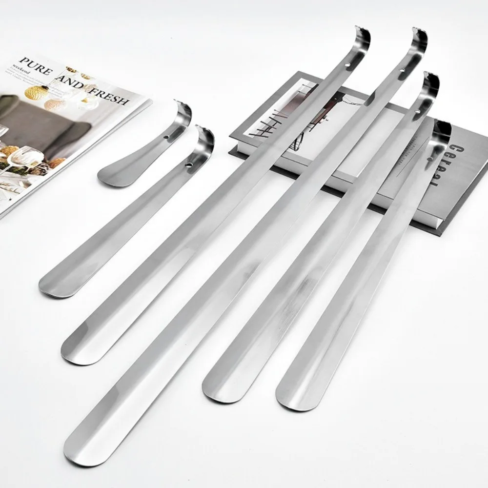 New Extra Long Shoe Horn 30 42 52cm Stainless Steel Shoes Remover Silver Slip Shoe Pull Tool Shoehorn Lifter Aid for Men Women