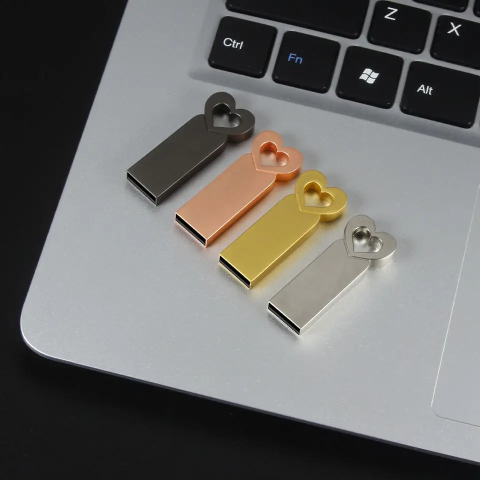50PCS Free Custom LOGO USB Flash Drive 4GB 8GB 2.0 High Speed Pen Drive 16GB 32GB 64GB 128GB Pendrive metal usb sticks with key