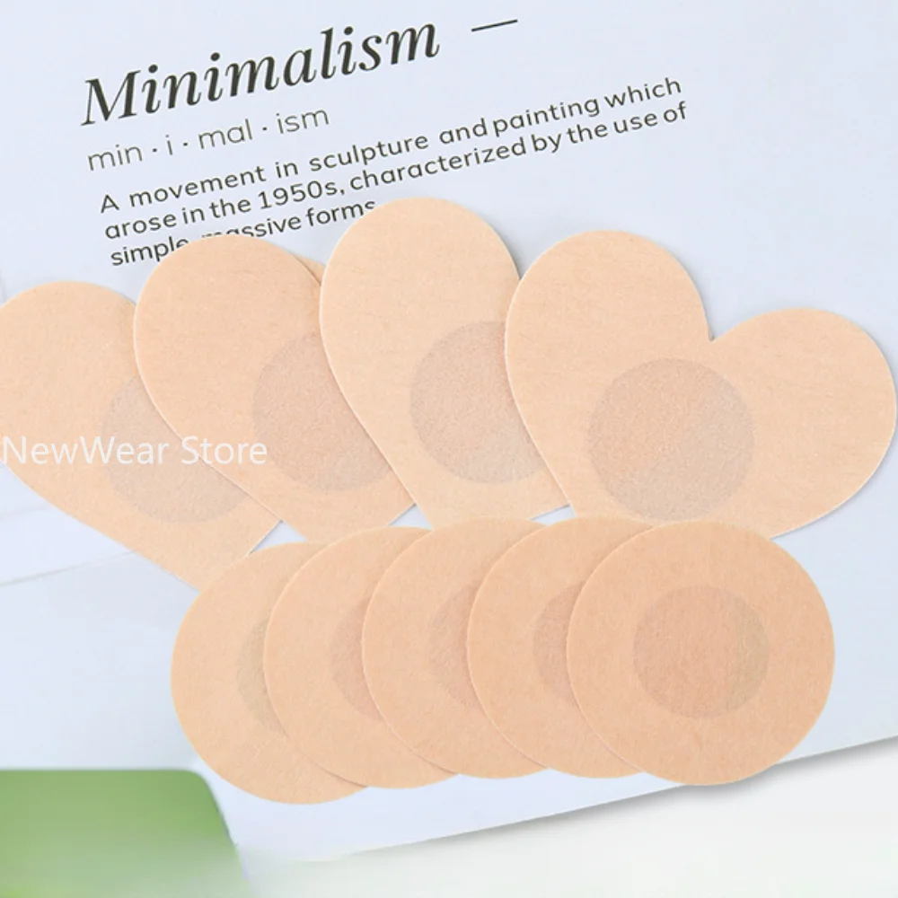 10pcs Women's Invisible Breast Lift Up Tape Overlays on Bra Nipple Stickers Chest Stickers Adhesive Nipple Covers Accessories